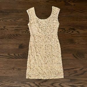 Akira Chicago Gold Dress